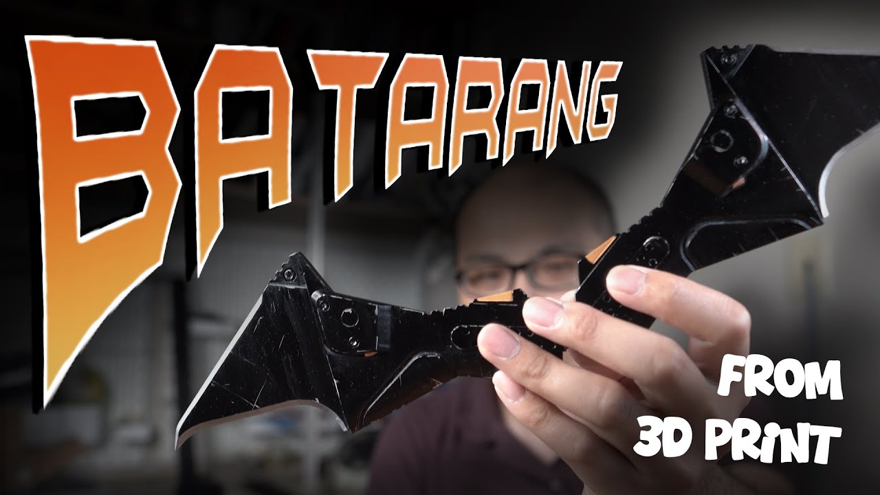 How I Made the 2022 Batarang – Full 3D Print Finishing Guide | 3D Print to Battle-Ready Prop!