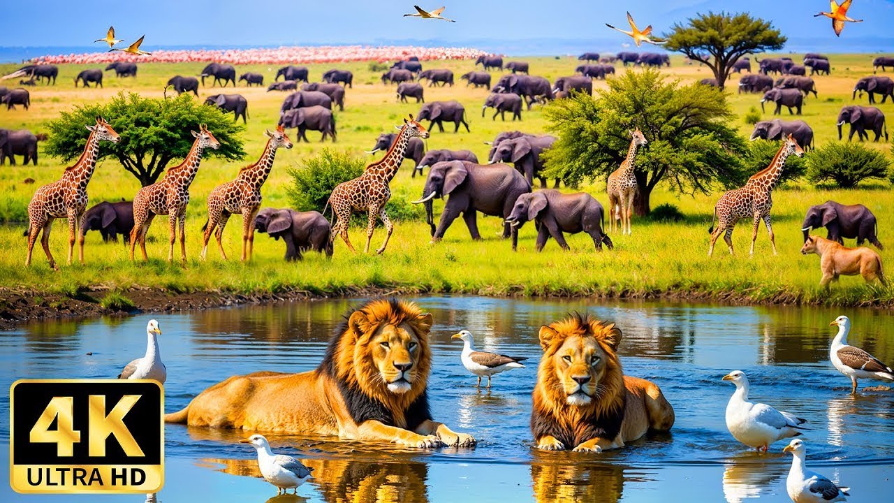 4K Tranquil Wildlife – Peaceful Nature Views with Gentle Relaxing Music | African Wildlife 4K