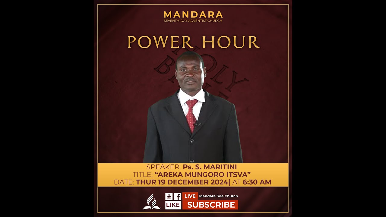 Power Hour || Pastor S. MARITINI || Areka mungoro itsva || Date: THUR 19 December 2024 ||