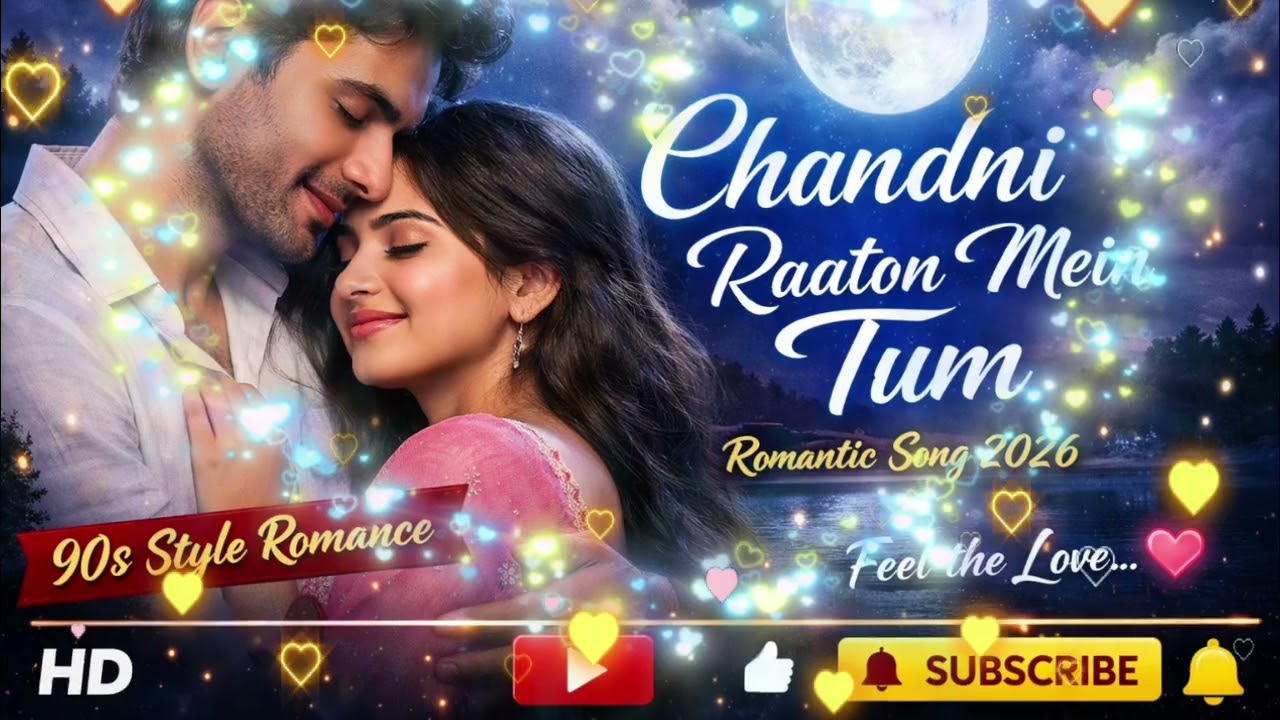 ✨ Chandni Raaton Mein Tum – Romantic Love Song 2026 ✨ New Hindi song kumar Sanu Alka Yagnik 