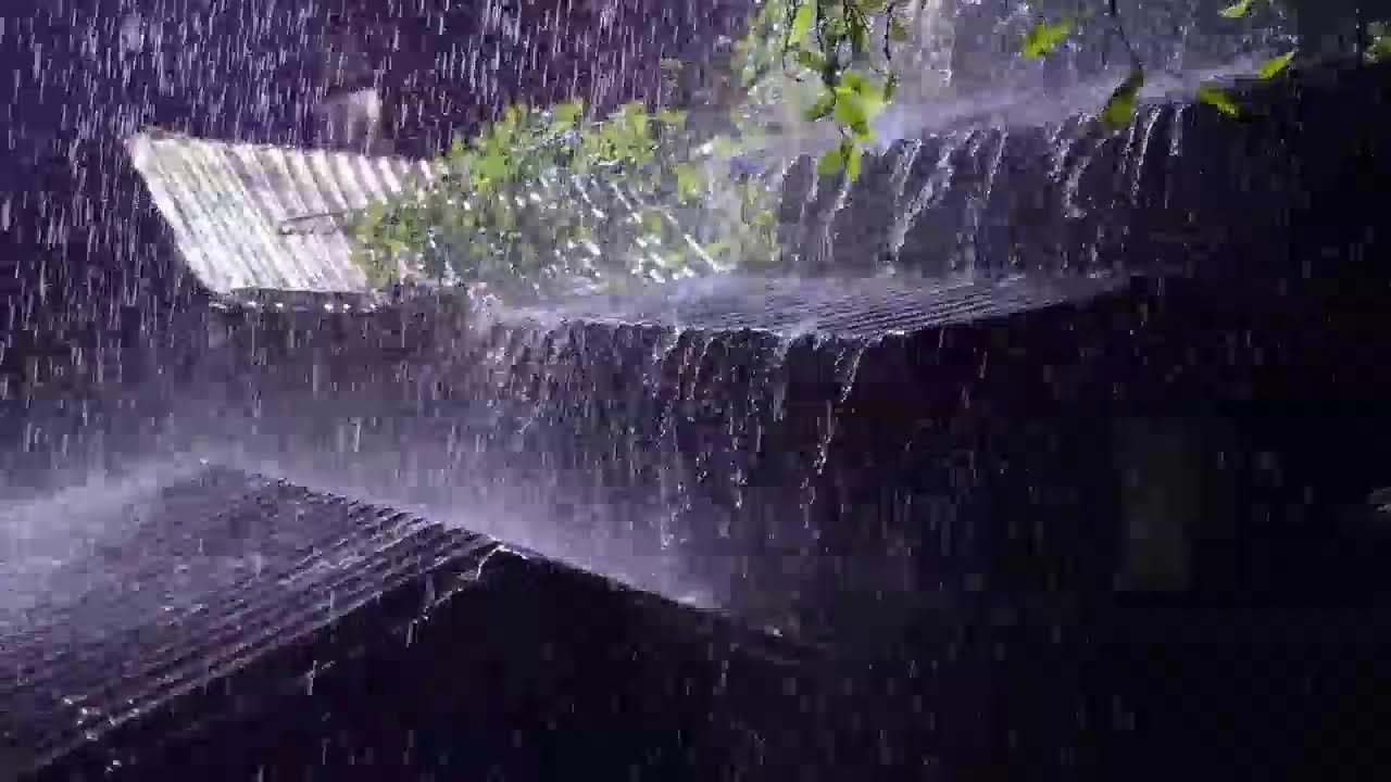 HEALING SLEEP[No Ads]😴Relaxing Rainfall & Thunder Sounds with Cozy Fireplace🔥 Unwind & Stress Relief