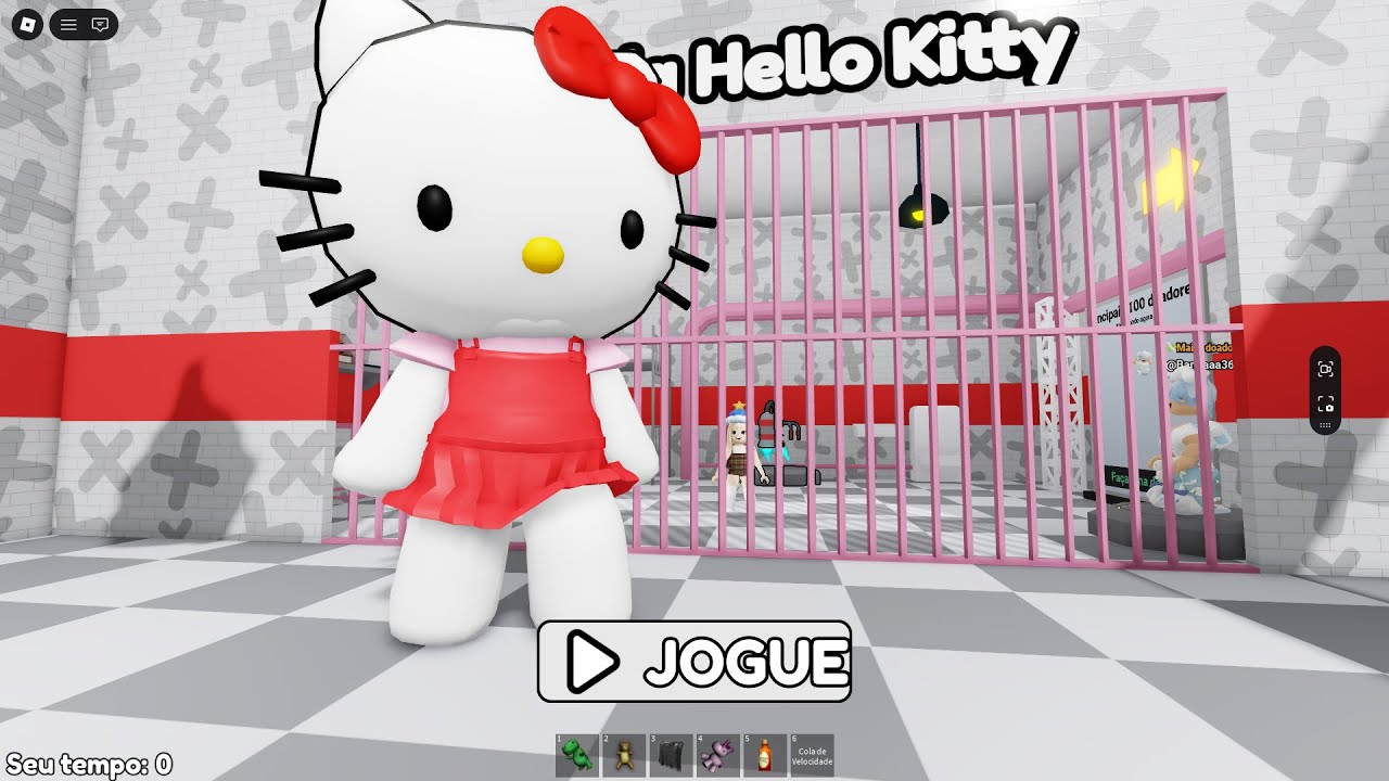 FUJA DA PRISÃO DA HELLO KITTY! 😱🎀 (ROBLOX)