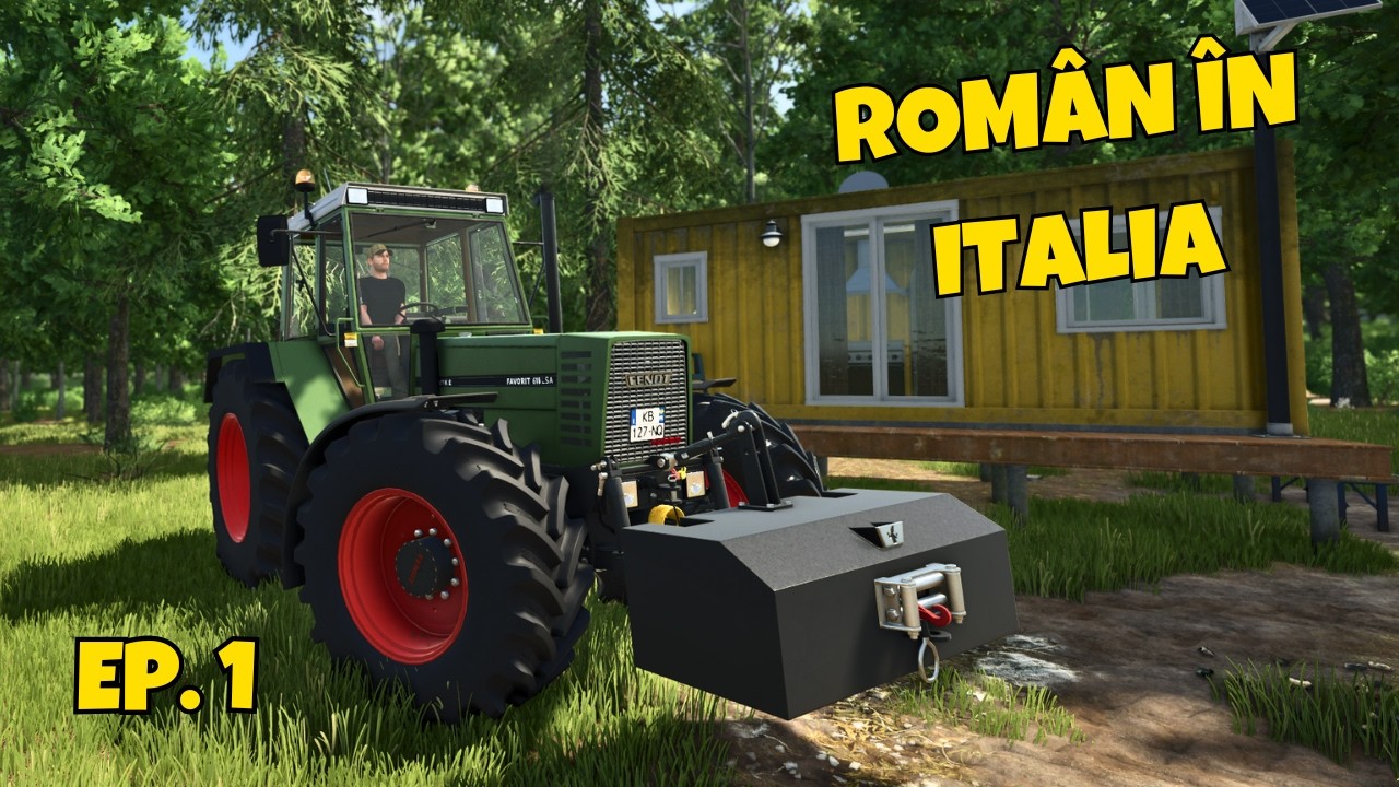 FS25 - CONTAINERUL, TRACTORUL ȘI PĂDUREA -  ROMÂN ÎN ITALIA | MONTERIGGIONI EP. 1
