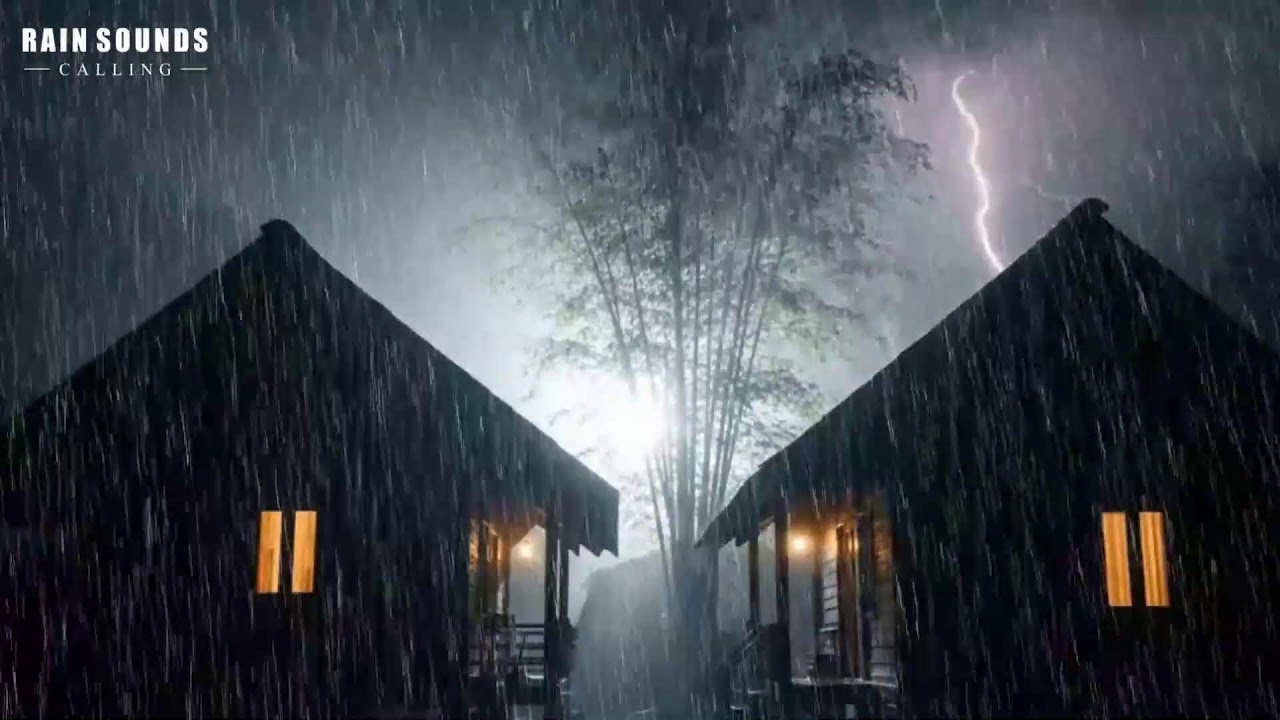 Rain Sounds For Sleeping - Instantly Fall Asleep With Rain & Thunder Sound in cabin At Night #Rain 3