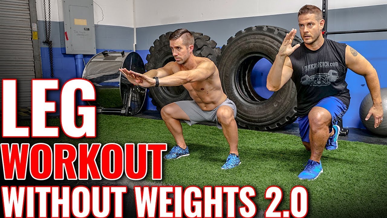 Leg Workout without Weights 2.0  |  6 Exercises for STRONG Legs #legs