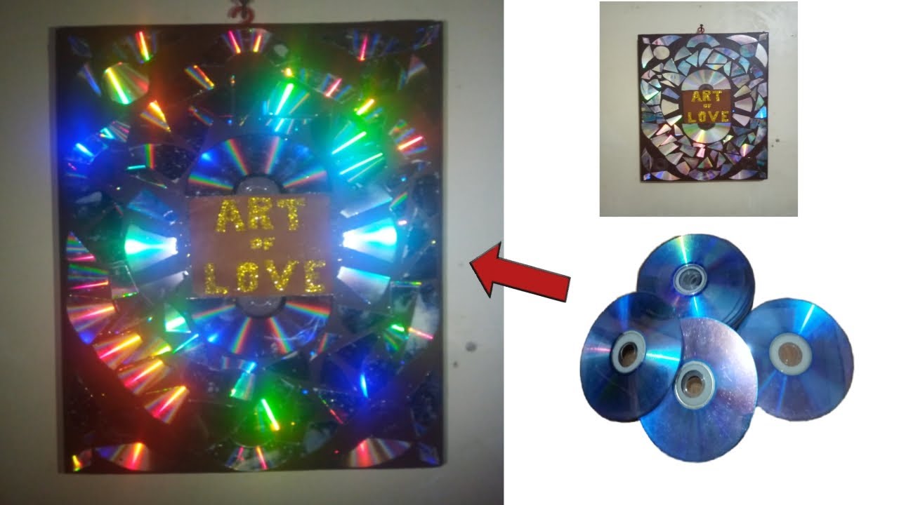 DIY old cd / Wall art hanging / make simple and easy wall decor at home / Comporme Show