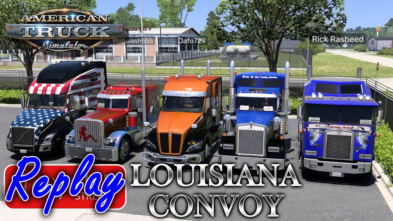 ATS Louisiana DLC Convoy American Truck Simulator