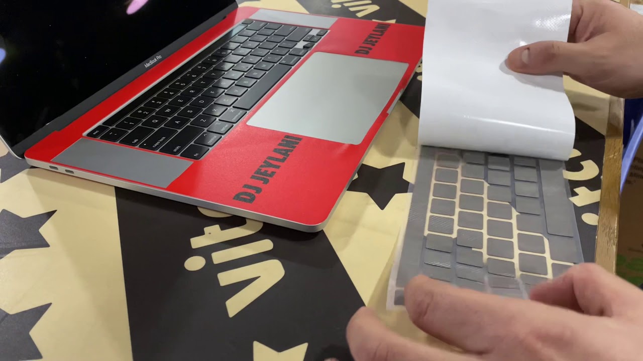 Custom laptop keyboard Skin Decals installation