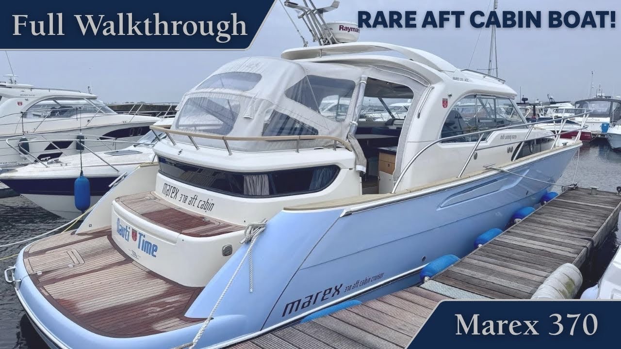 Обзор кормовой каюты яхты Marex 370 | Один владелец, двигатель D6 435 л.с. | Цена менее 200 000 ф...