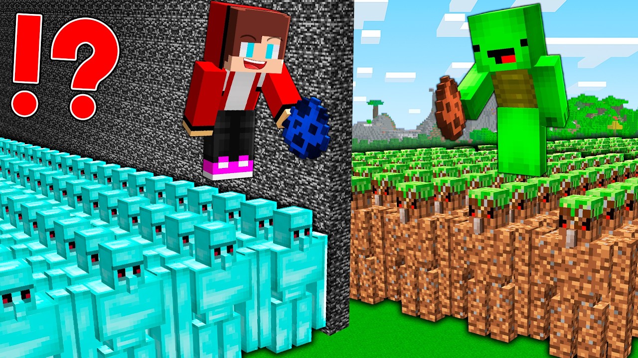 ぜんいち vs マイキーのゴーレム軍団の戦い（マインクラフト）
