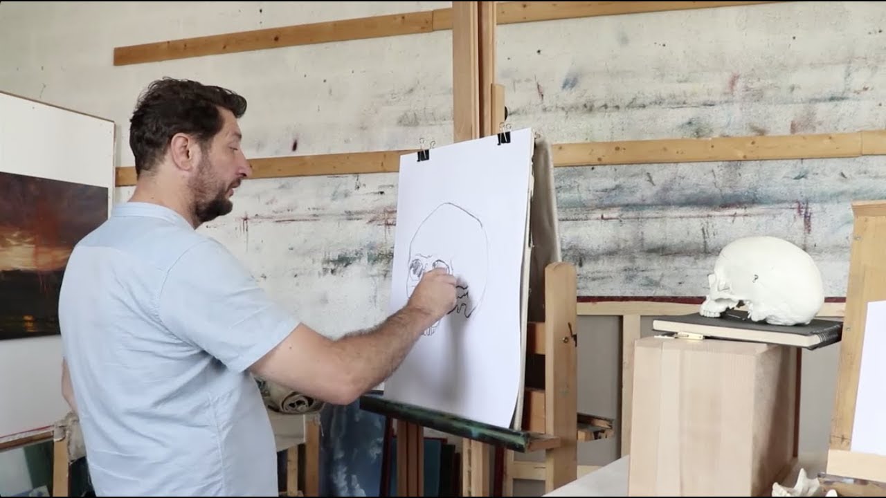 Charcoal tutorial - technique du fusain / Olivier Masmonteil