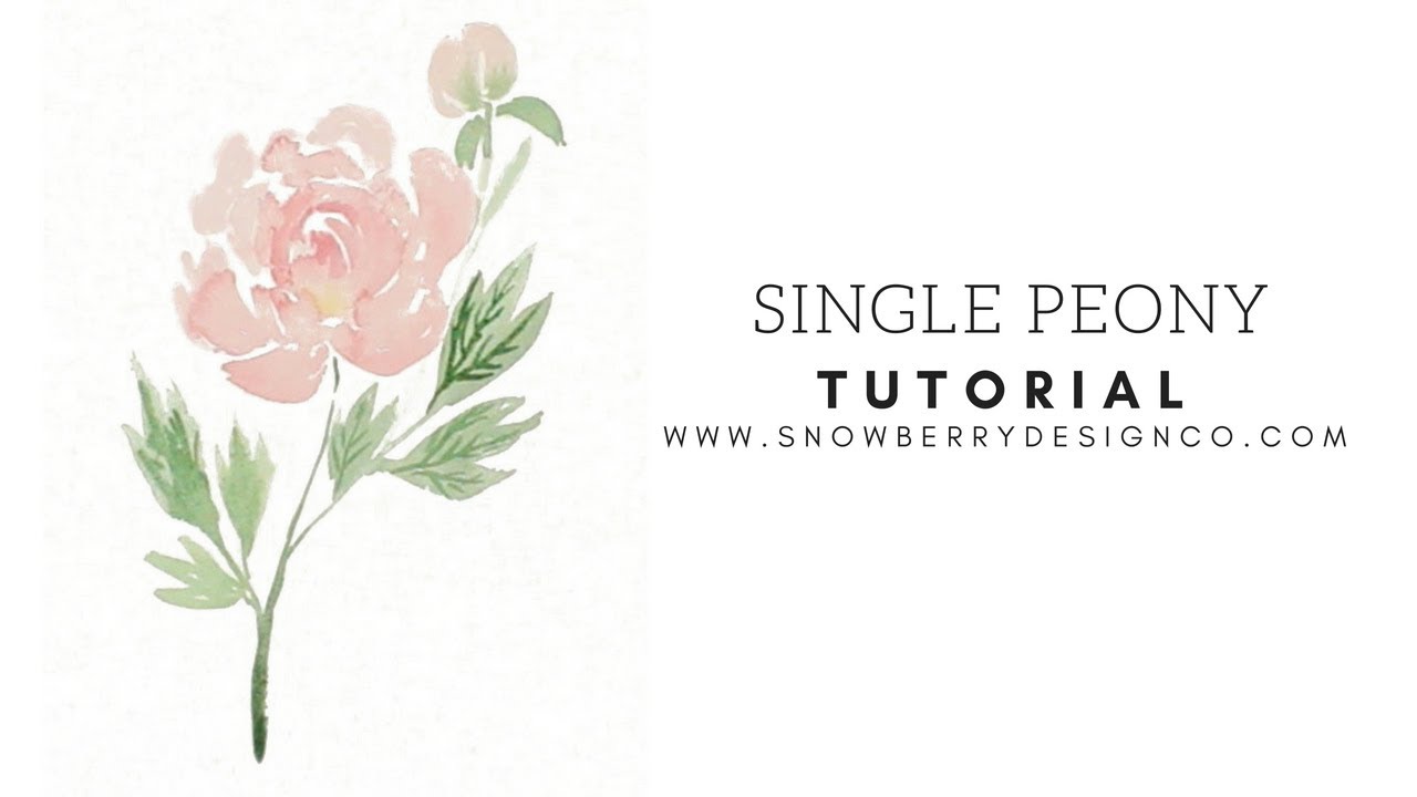 How to paint a Loose Full Peony | BEGINNER WATERCOLOR TUTORIAL