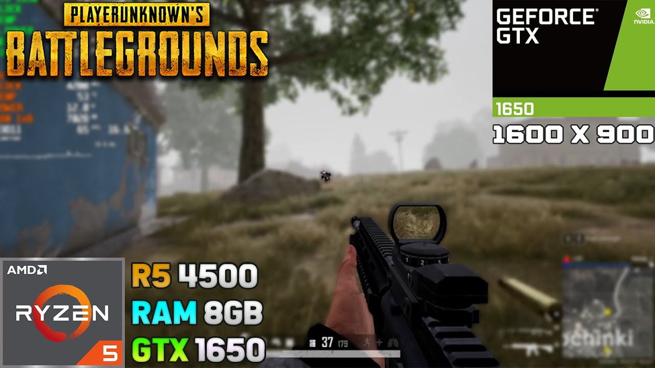 PUBG Steam - AMD Ryzen 5 4500 with GTX 1650 4GB GDDR6