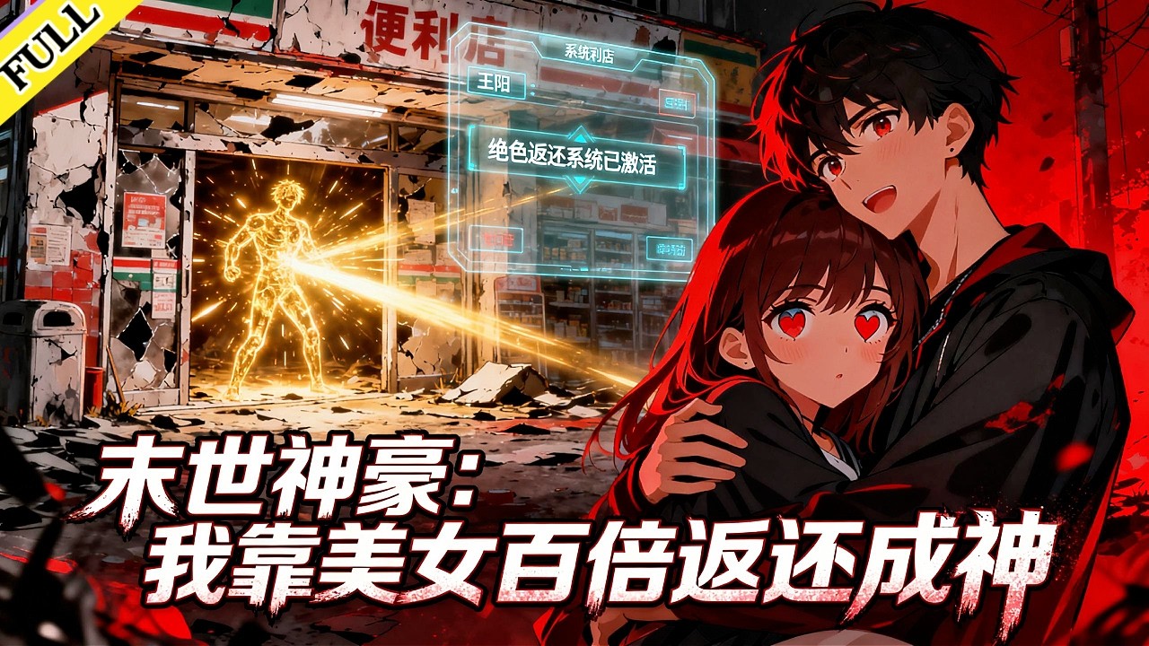 【FULL】《末世神豪：我靠美女百倍返還成神》完整版！隕石降臨，小夥綁定返還系統——美女消耗物資，他得百倍返還！別人啃樹皮，他帶校花開超市。無限物資在手，一路收女神、滅仇敵，成爲末世唯一真神。#動漫