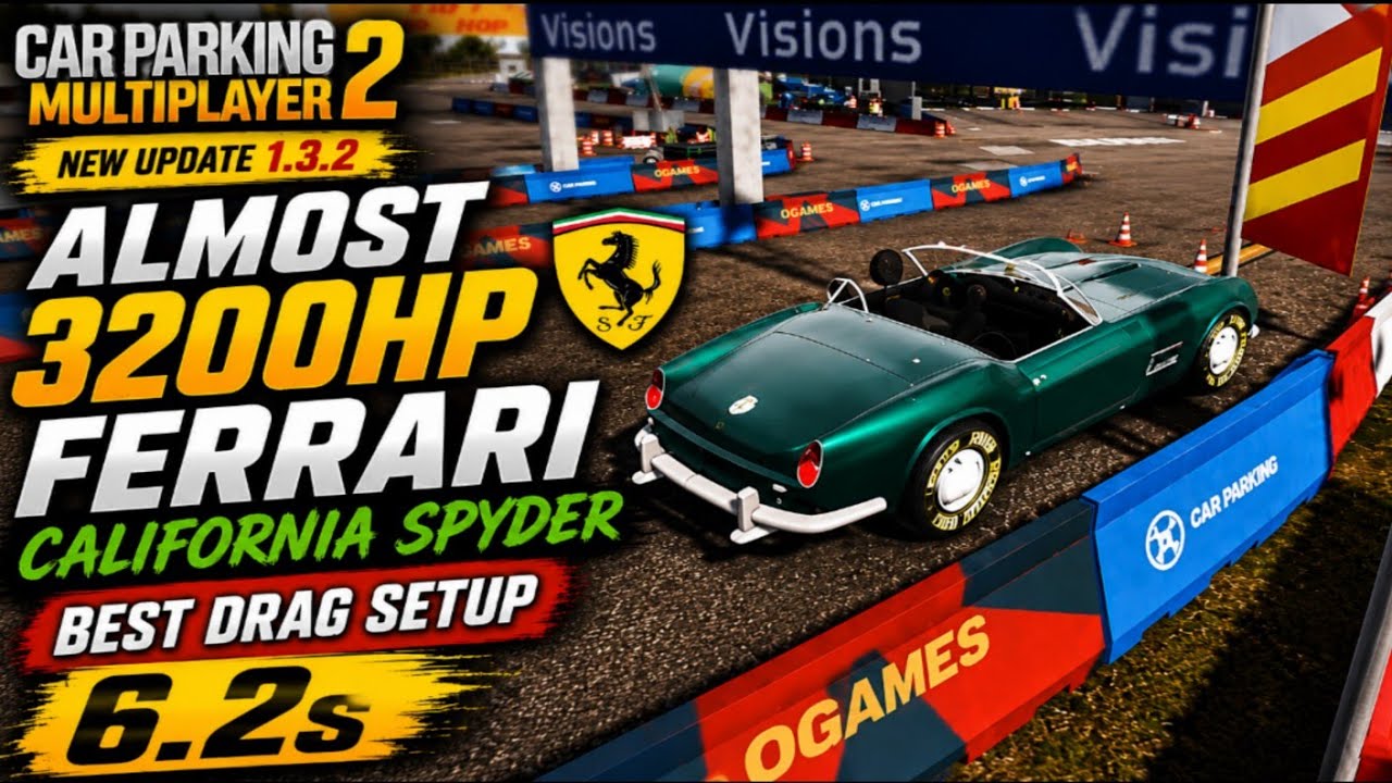 Almost 3200HP Ferrari California Spyder Best Drag Setup | Car Parking Multiplayer 2 New Update 1.3.2