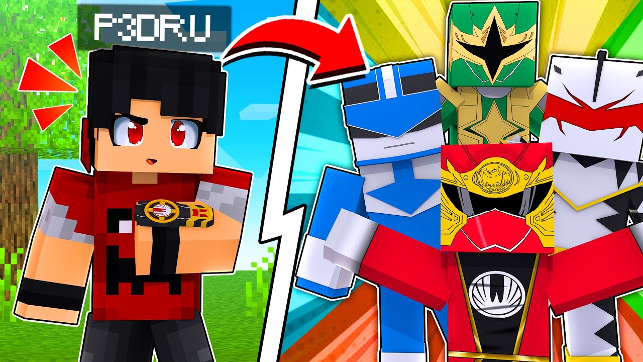 VIRAMOS OS POWER RANGERS NO MINECRAFT! *incrível* ‹‹ P3DRU ››