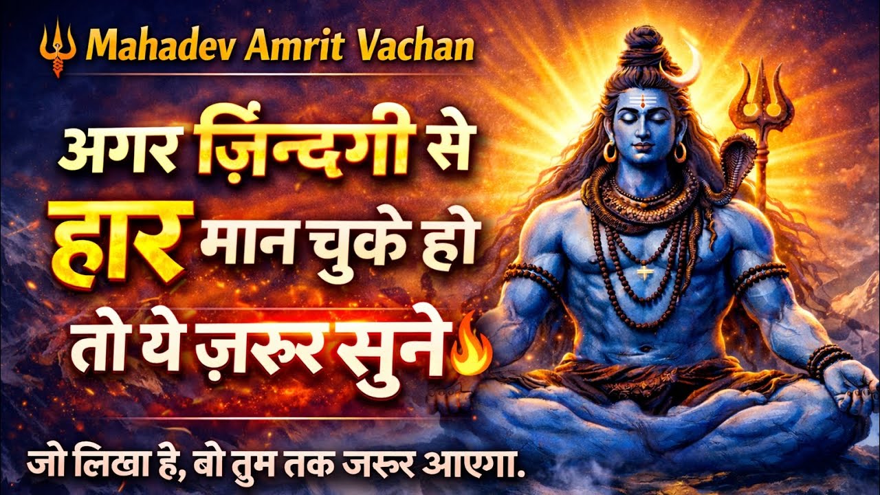 अगर परेशान हो तो ये जरूर सुने|Mahadev Motivation Video|Mahadev motivational Speech|Shiv Vani|महादेव