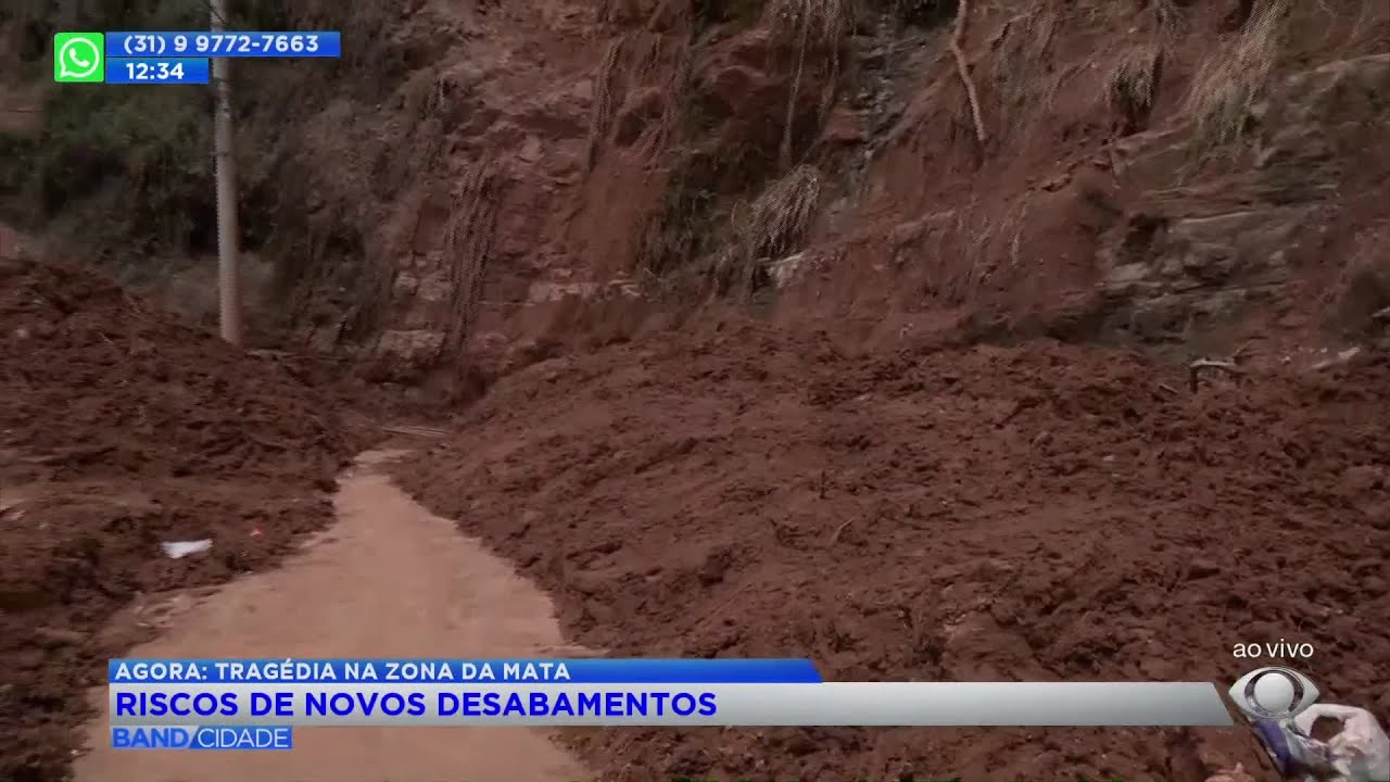 Zona da Mata tem risco de novos desabamentos