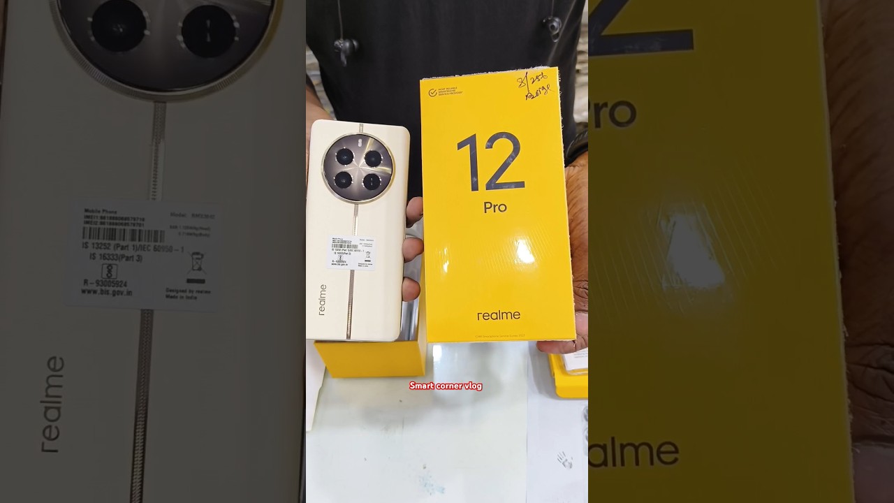 Realme 12 Pro 5G || 8+256 || Navigator Beige || Unboxing Short 💯📸🔥#smartcornervlog #realme#shorts