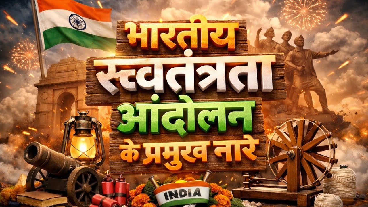 Madhavi maam GS is live भारतीय स्वतंत्रता आंदोलन के प्रमुख नारे