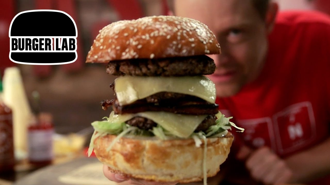 July 4th Triple Decker Cheeseburger - Burger Lab