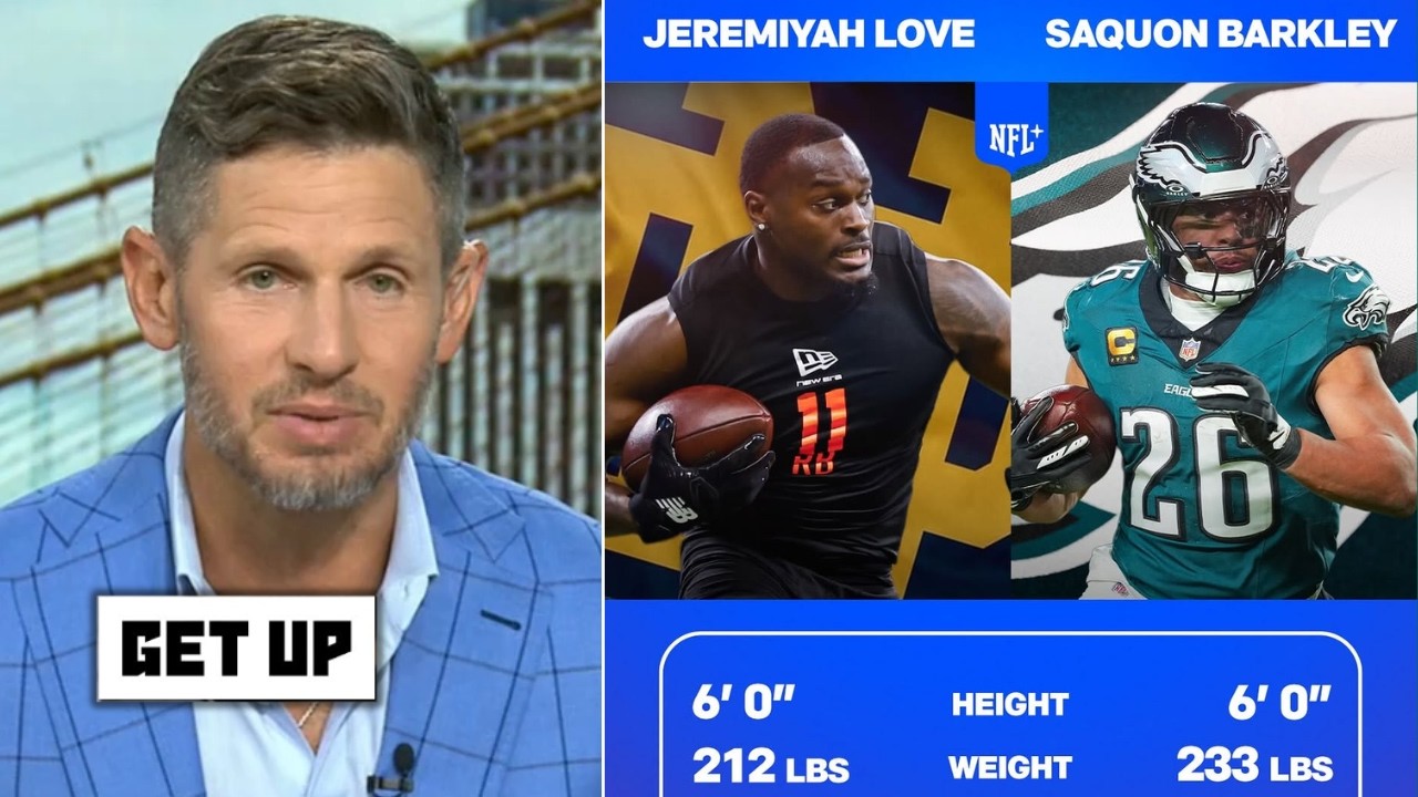 GET UP | Jeremiyah is Giants at 5 if still on board - Dan Orlovsky thinks he is next Saquon Barkley