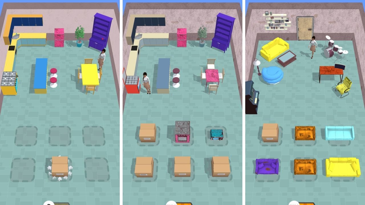 Merge and Design 🛌🏻🪑💻🪔 Mobile Gameplay iOS |  Hyper Casual Games