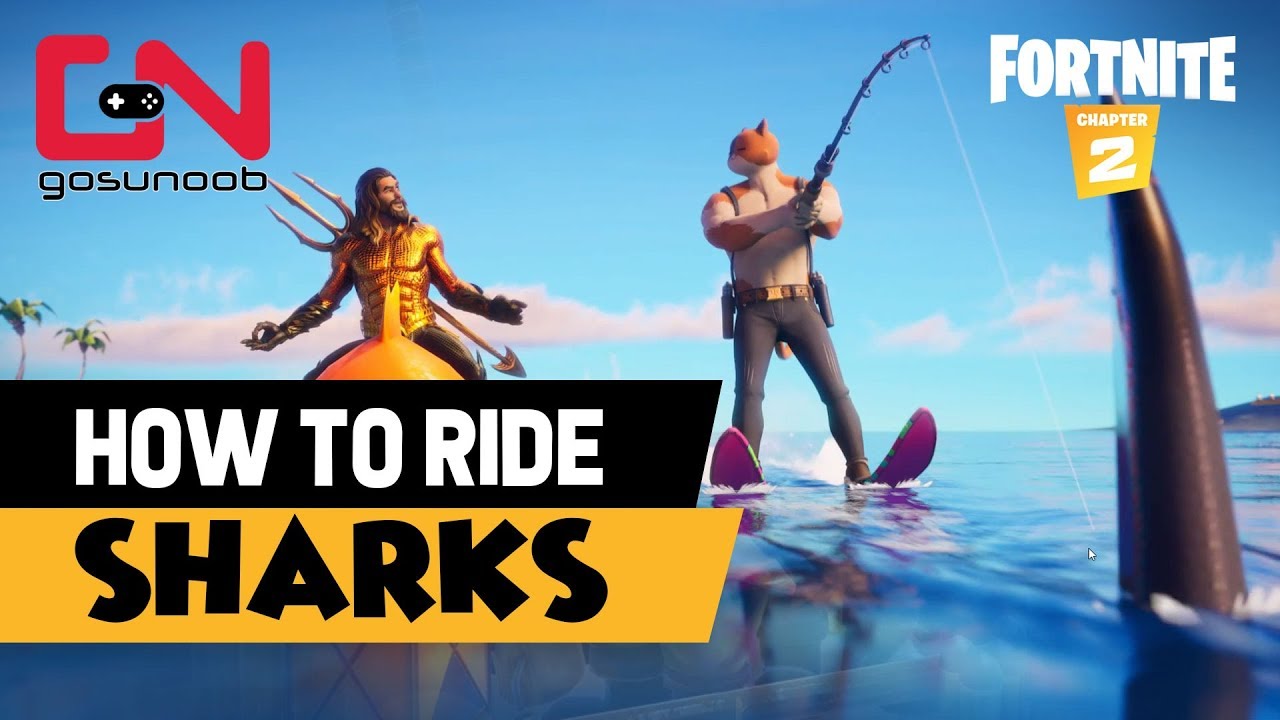 Fortnite How to Ride Sharks - SEASON 3