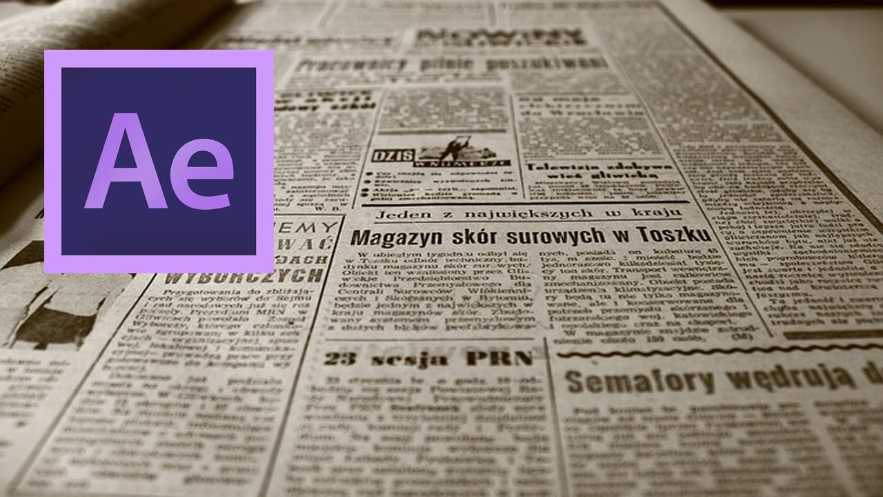 After Effects: Create a Video to Newspaper Front-Page Transition Effect