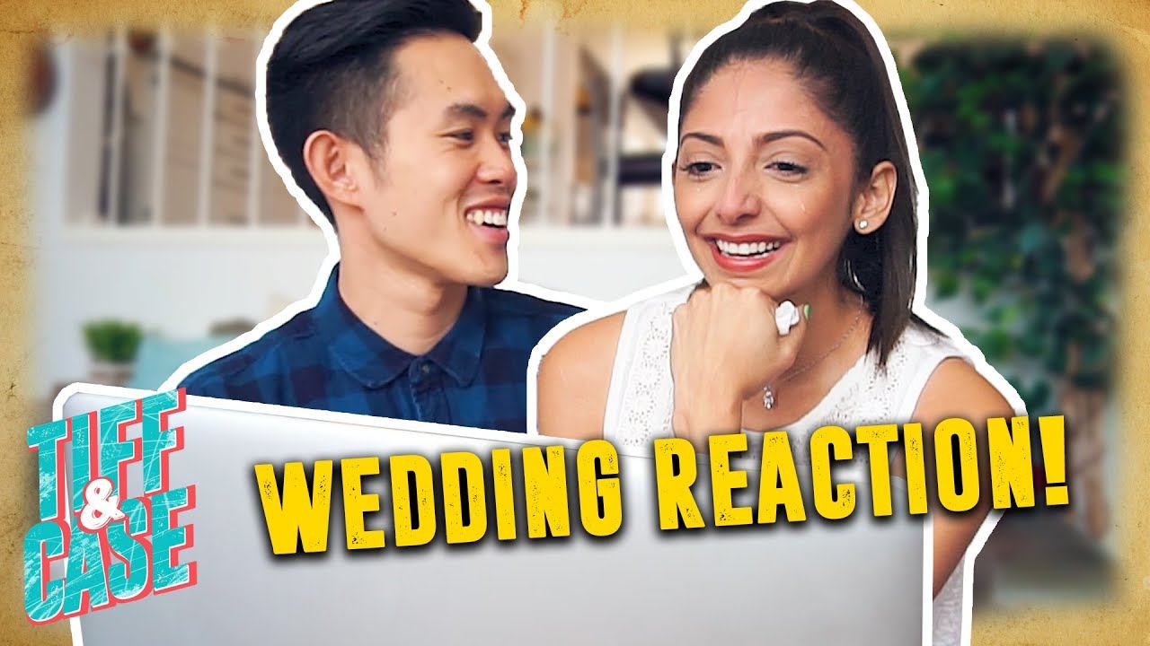 WIFE REACTS TO WEDDING VIDEO (Wedding Day Stories)