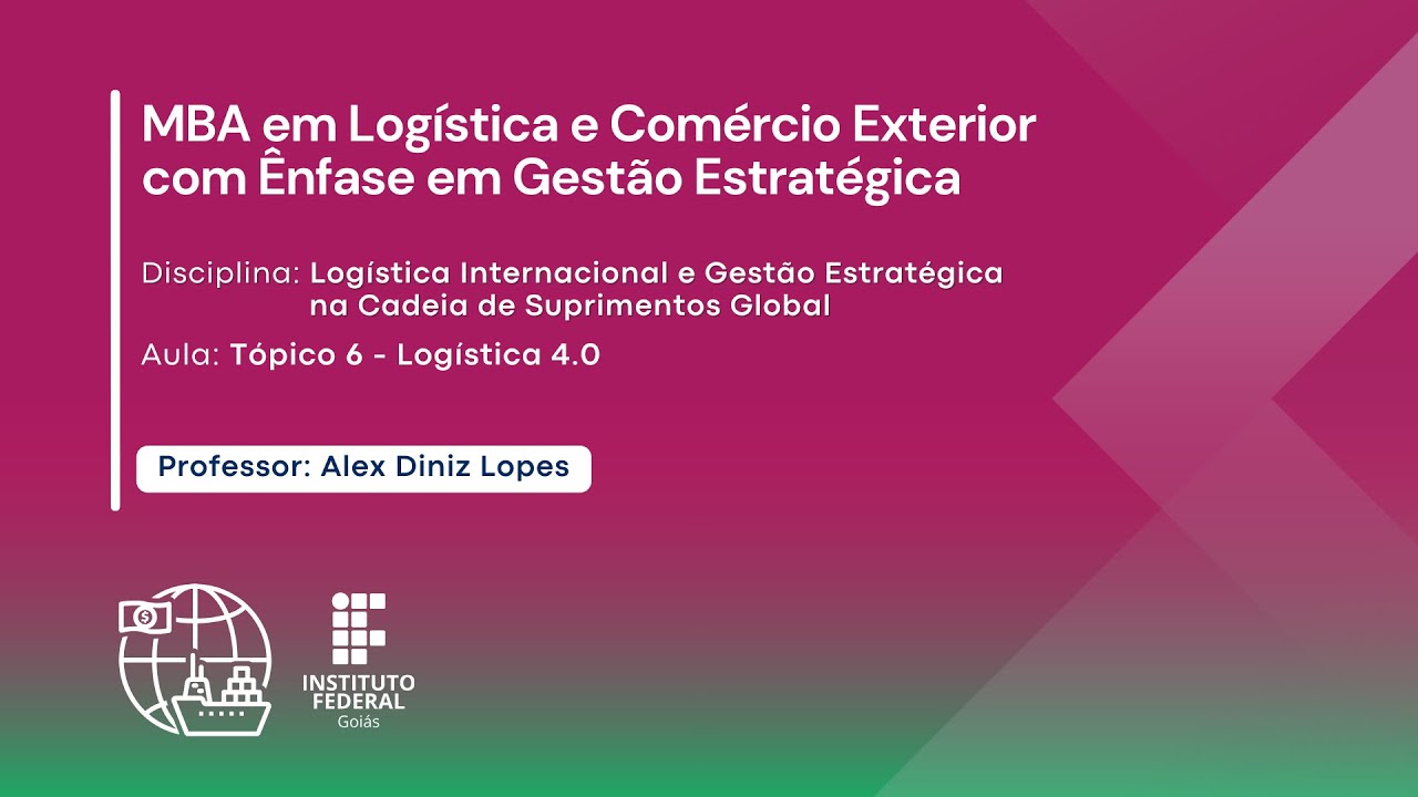 Logística Internacional e Gestão Estratégica  na Cadeia de Suprimentos Global  - Tópico 6
