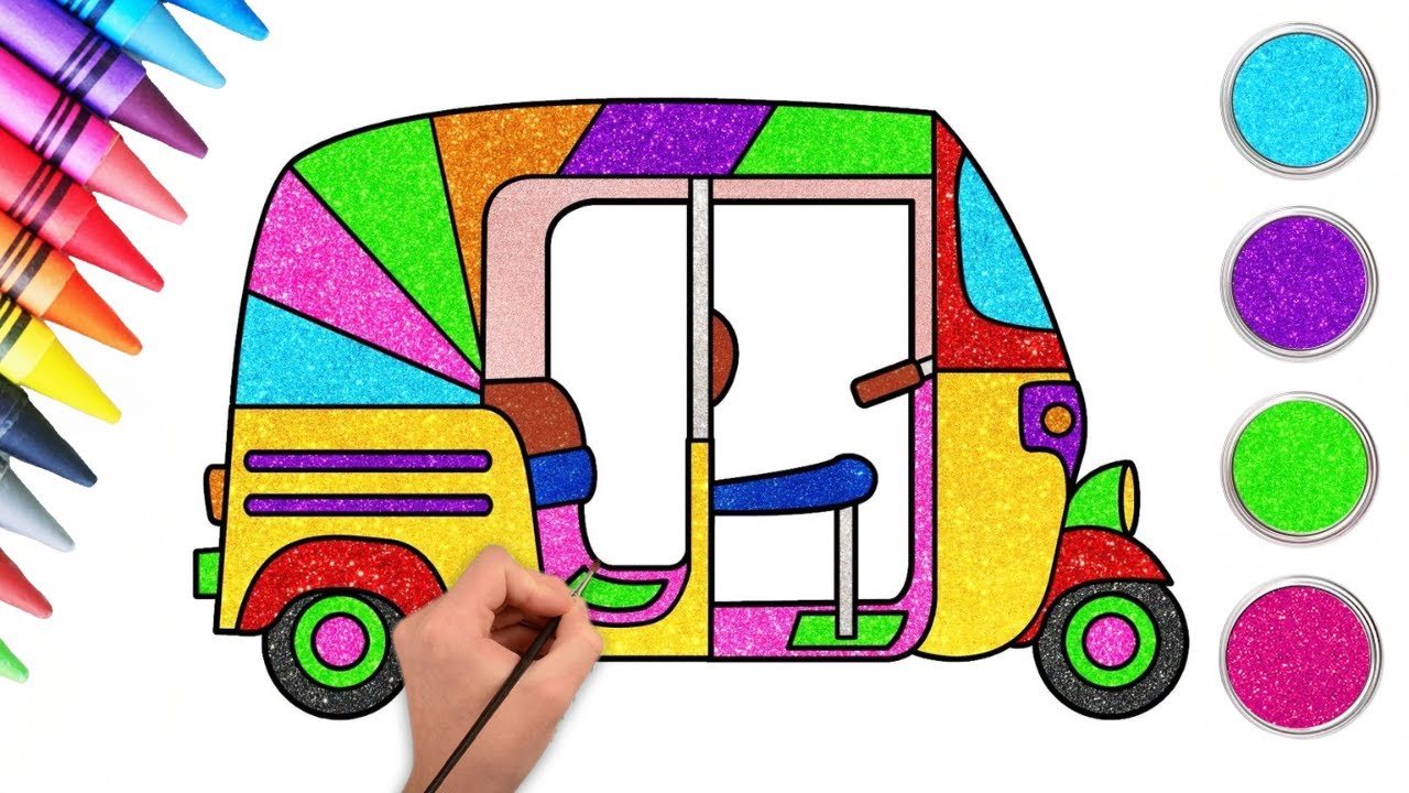 Aprenda a Desenhar Um Riquixá | Desenhe Tuk-Tuk | Desenho Fácil | Chiki Art Brasil