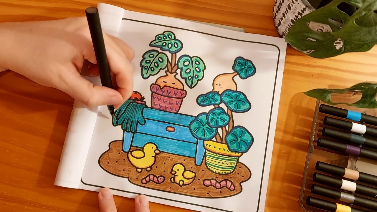 Color with me 🐥 Easy and relaxing coloring for beginners 