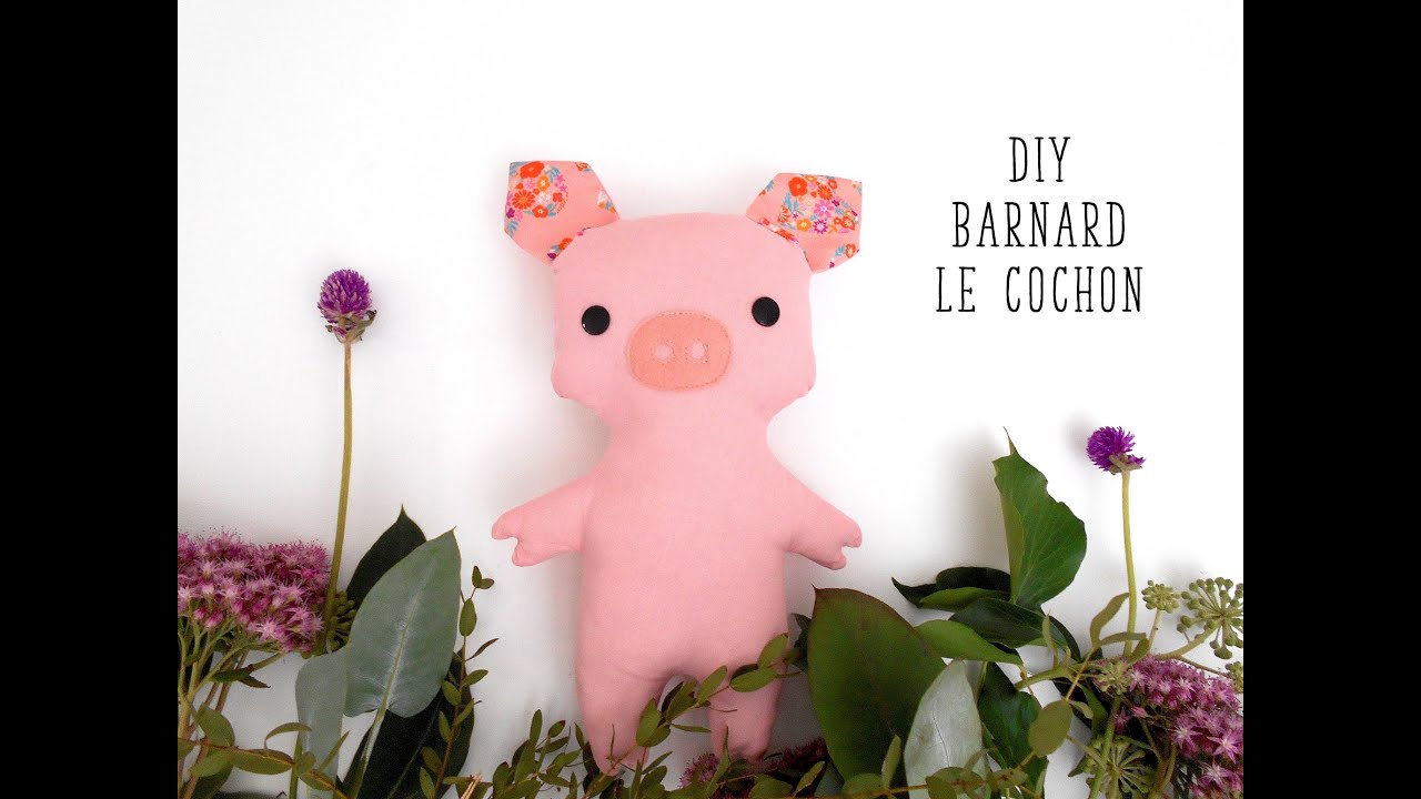Coudre Barnard le cochon, tuto couture facile doudou