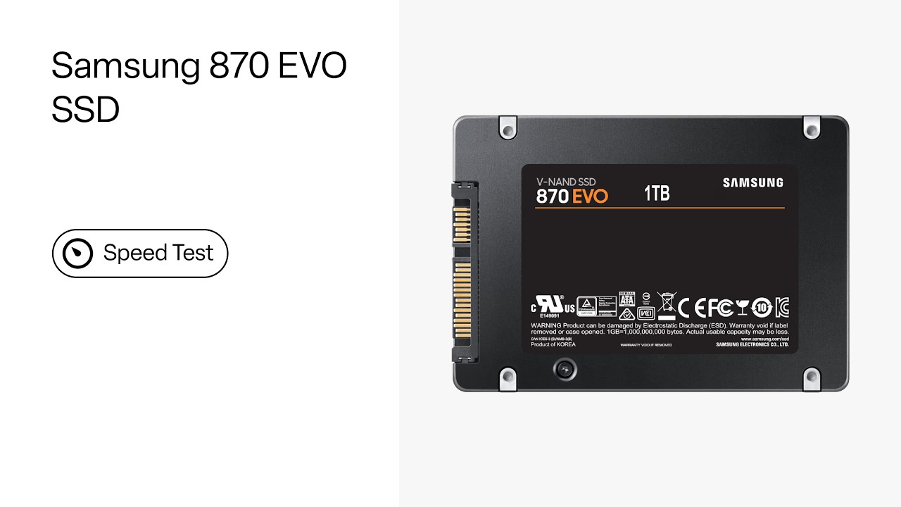 Samsung 870 EVO SSD Speed Test | Internal Storage Real-World Performance on Windows Laptop