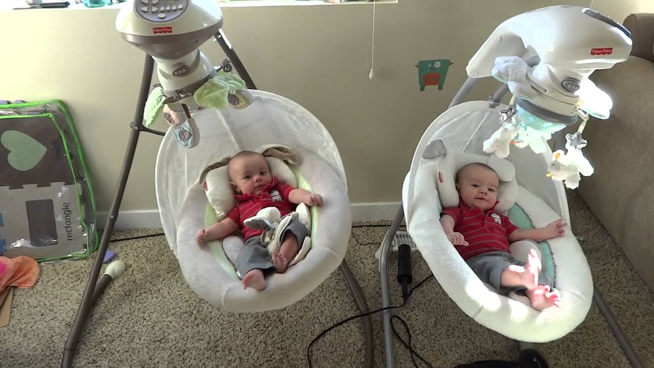 Snugabunny and My Little Lamb Platinum Swing Twins