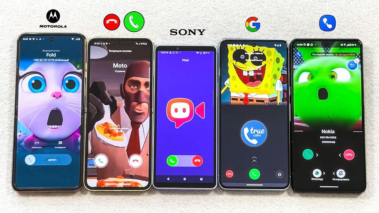 Moto Razr 50 + Z Flip6 + Sony X10 + Pixel 8P + ASUS Z11 TruePhone, Justalk, TrueCaller, Eyecon