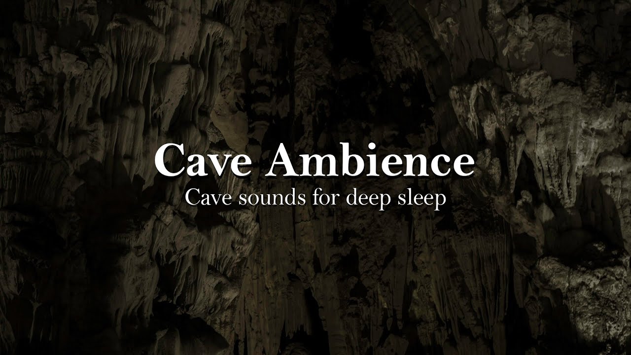 CAVE SOUNDS for DEEP SLEEP ⛰️ INSIDE the CAVE Ambience/ASMR + WATER DRIPPING