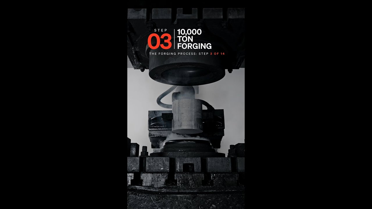 How Forged Wheels Are Made (Step 3): 10,000 Ton Forging