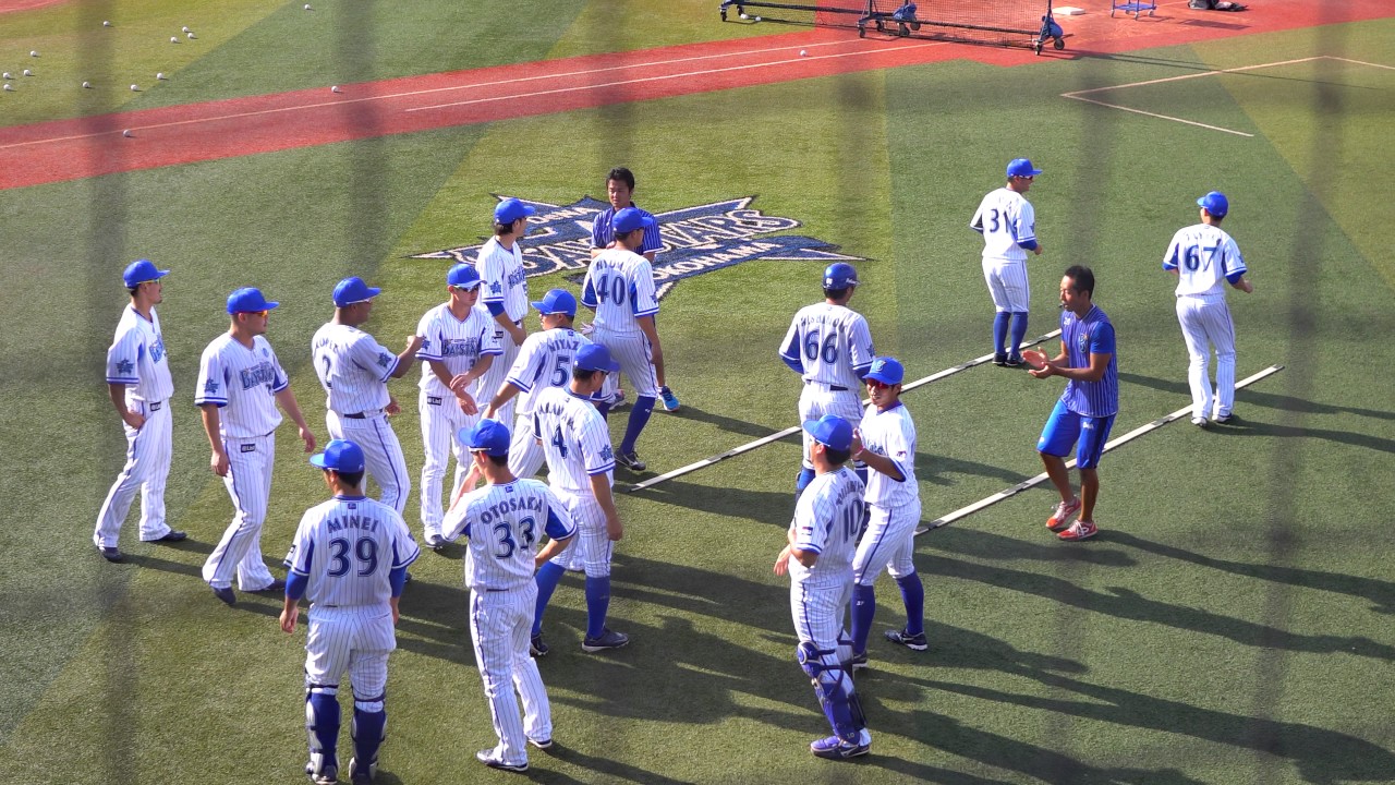 170722ベイスターズ試合前ウォーミングアップ