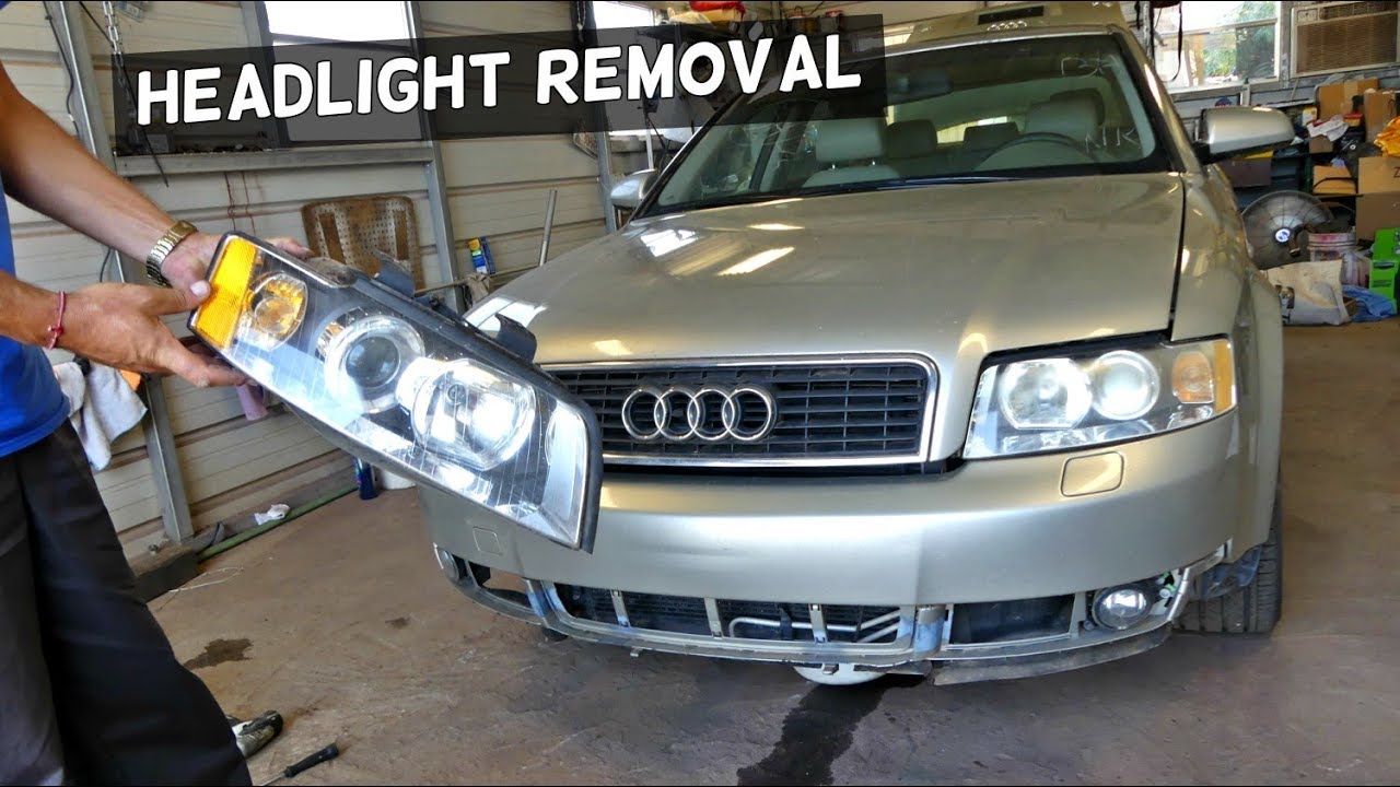 Снятие и замена фары AUDI A4 B6