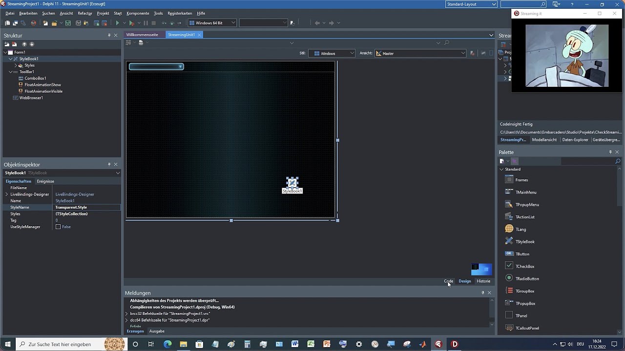 Tutorial: Streaming App with FireMonkey (Delphi DX11.2 Alexandria) on Windows 10