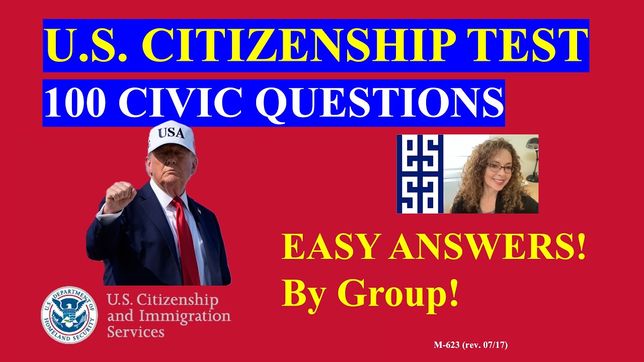 U.S. Citizenship 2025 Random 100 USCIS Official Civics Test Questions and Answers (By Group)