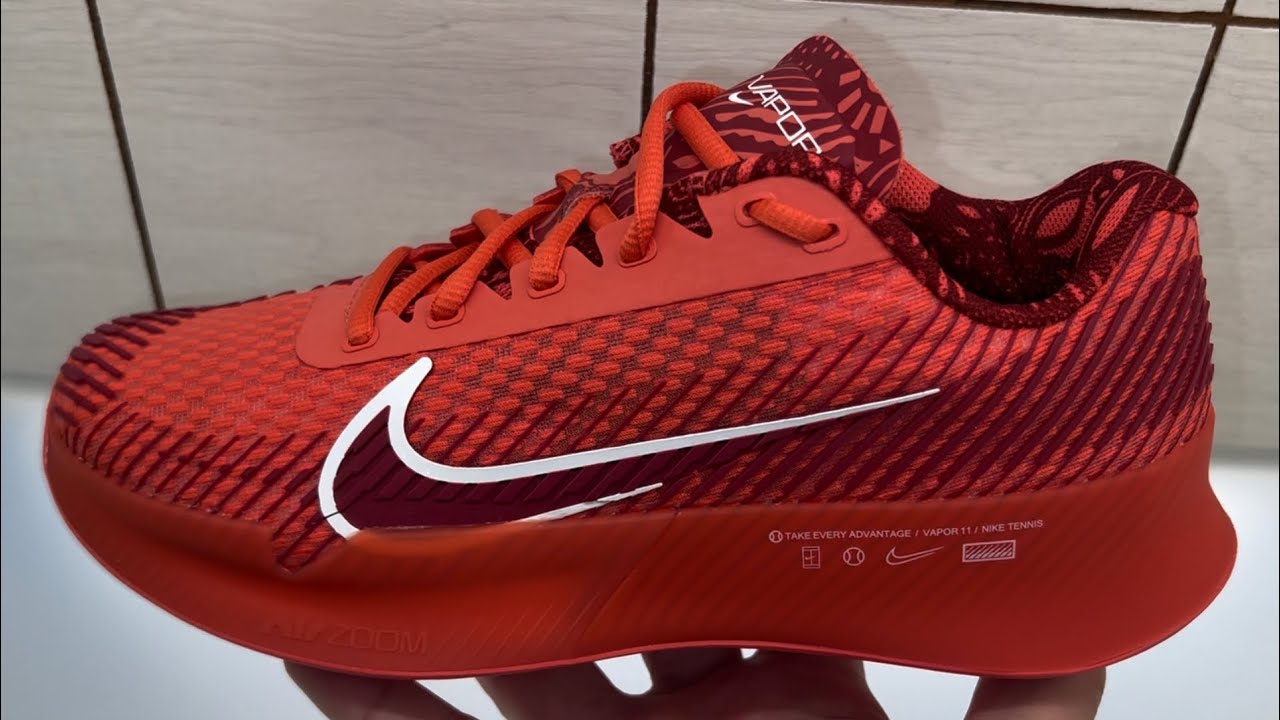 Nike Air Zoom Vapor 11 Red Womens Tennis Shoes