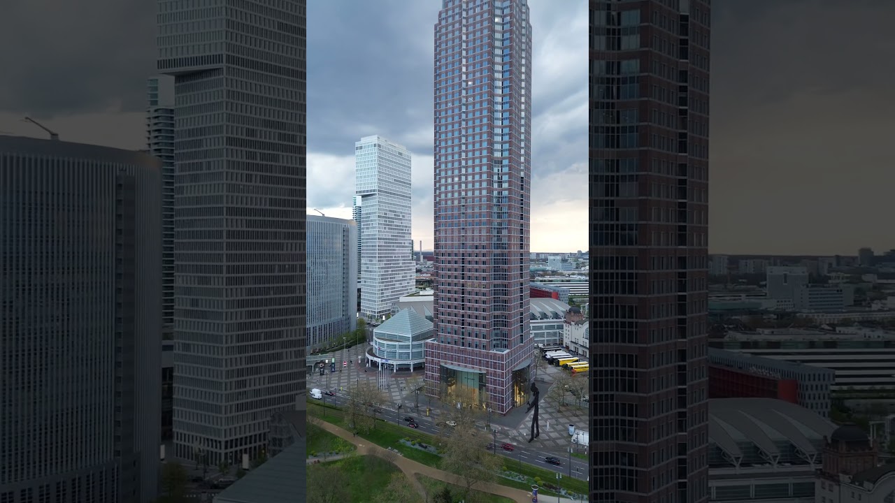 Frankfurt MesseTurm #frankfurt #messeturm #drone #aerial #europe #germany #finance #messe #shorts