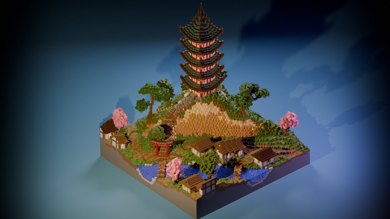 Village Asiatique - Timelapse Minecraft