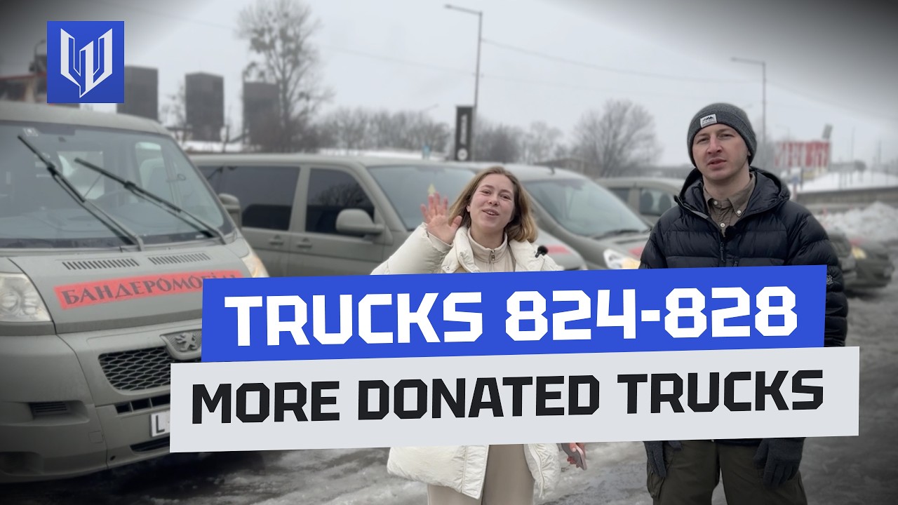 Trucks 824-828. More donated vehicles despite a bottleneck in the UK