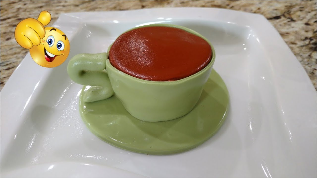 Taza De Café De Cupcake Diseño En Fondant