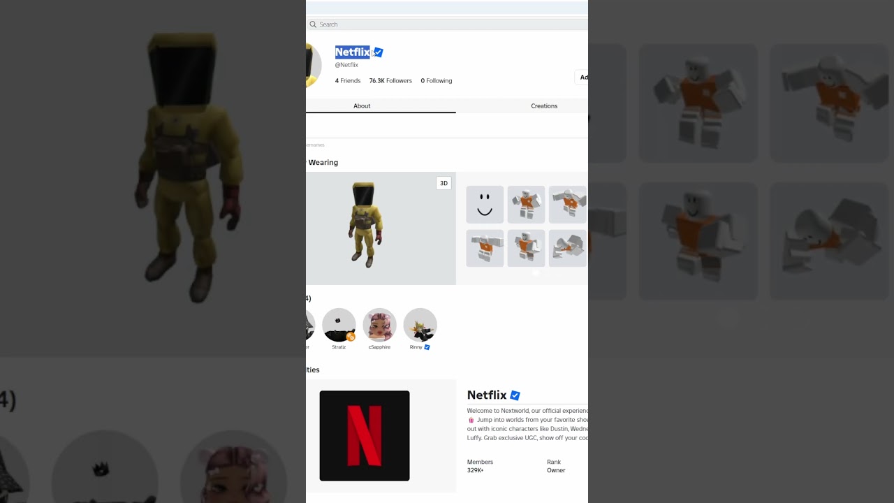 Netflix has a Roblox account?