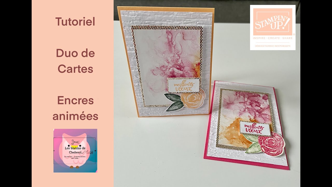 Tutoriel Duo de Cartes Encres Animées par Les Blablas de Clédesol